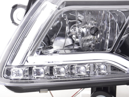 Scheinwerfer Set Daylight LED TFL-Optik Audi A6 Typ 4F Bj. 04-08 chrom für Rechtslenker