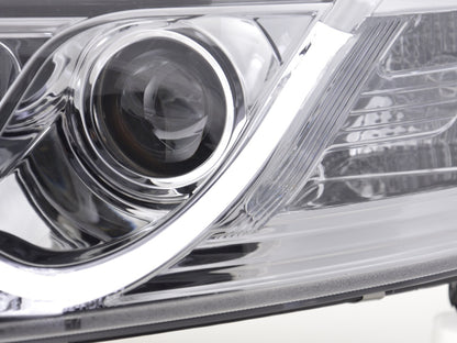 Scheinwerfer Set Daylight LED TFL-Optik Audi A6 Typ 4F Bj. 04-08 chrom für Rechtslenker
