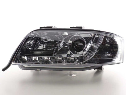 Scheinwerfer Set Daylight LED TFL-Optik Audi A6 4B Bj. 97-01 chrom