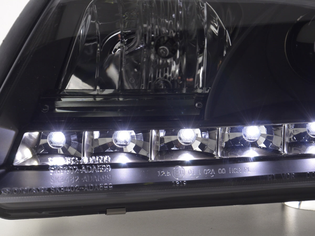 Scheinwerfer Set Daylight LED TFL-Optik Audi A6 Typ 4B  97-01 schwarz