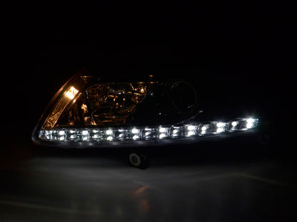 Scheinwerfer Set Xenon Daylight LED Tagfahrlicht Audi A6 Typ 4F Bj. 04-08 chrom