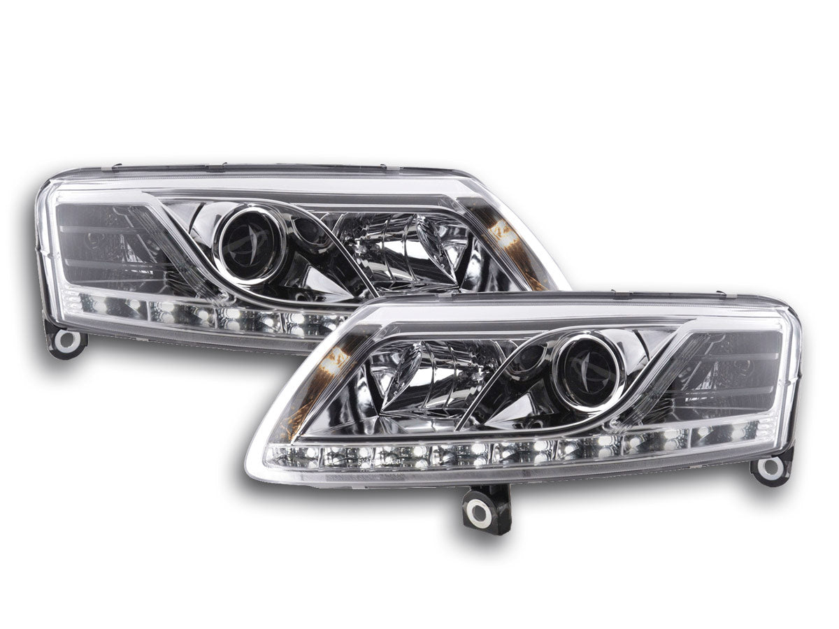 Scheinwerfer Set Xenon Daylight LED Tagfahrlicht Audi A6 Typ 4F Bj. 04-08 chrom