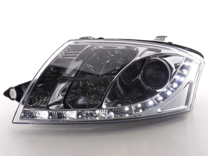 Scheinwerfer Set Daylight LED TFL-Optik Audi TT Typ 8N Bj. 99-06 chrom