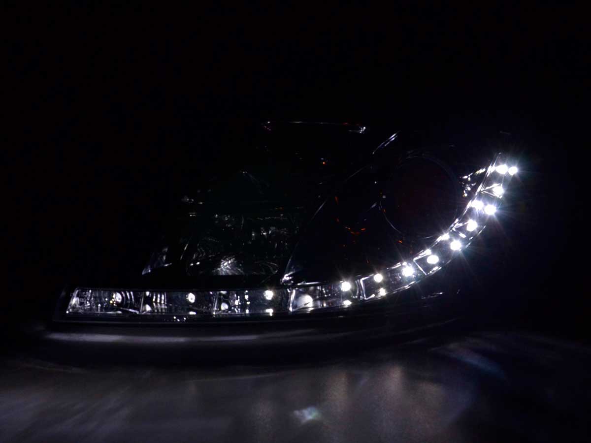 Scheinwerfer Set Daylight LED TFL-Optik Audi TT Typ 8N Bj. 99-06 chrom