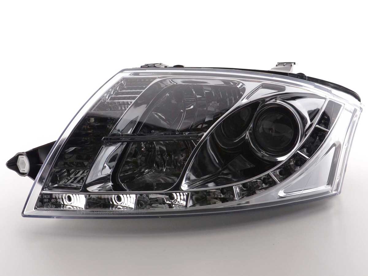 Scheinwerfer Set Daylight LED TFL-Optik Audi TT Typ 8N Bj. 99-06 chrom