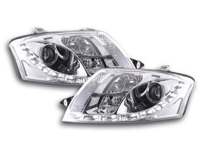 Scheinwerfer Set Daylight LED Tagfahrlicht Audi TT Typ 8N  98-06 chrom