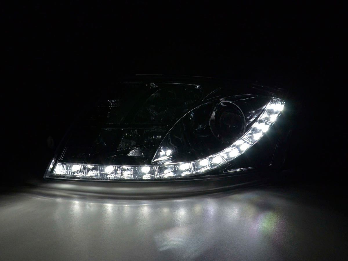 Scheinwerfer Set Daylight LED Tagfahrlicht Audi TT Typ 8N  98-06 chrom