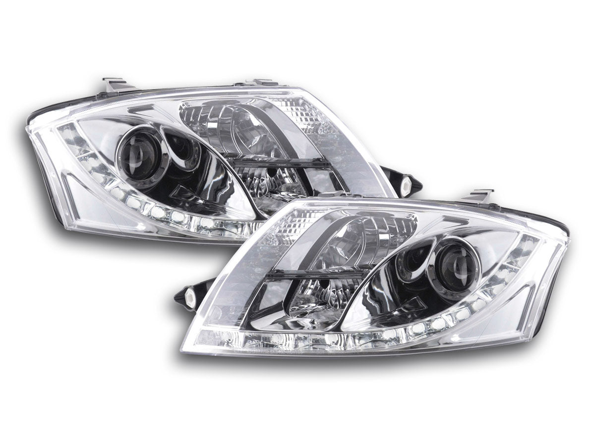 Scheinwerfer Set Daylight LED Tagfahrlicht Audi TT Typ 8N  98-06 chrom