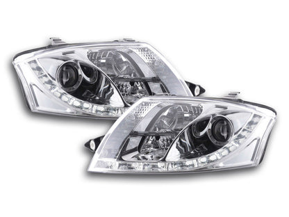 Scheinwerfer Set Daylight LED Tagfahrlicht Audi TT Typ 8N  98-06 chrom