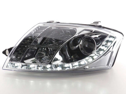 Scheinwerfer Set Daylight LED Tagfahrlicht Audi TT Typ 8N  99-05 chrom