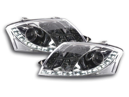 Scheinwerfer Set Daylight LED Tagfahrlicht Audi TT Typ 8N  99-05 chrom