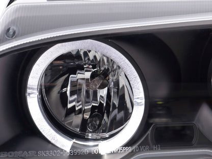 Scheinwerfer Set BMW 3er E46 Coupe/Cabrio Bj. 98-02 schwarz
