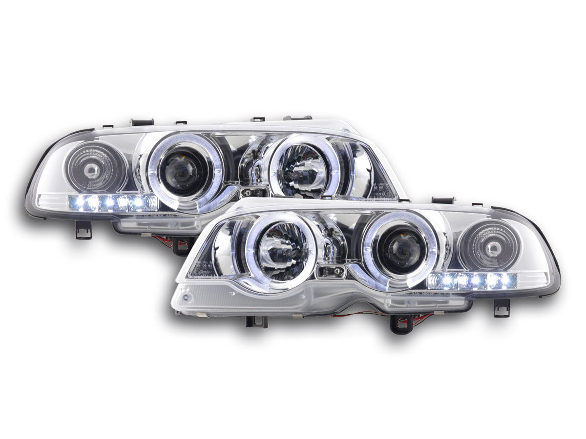 Scheinwerfer Set BMW 3er E46 Coupe/Cabrio Bj. 98-02 chrom