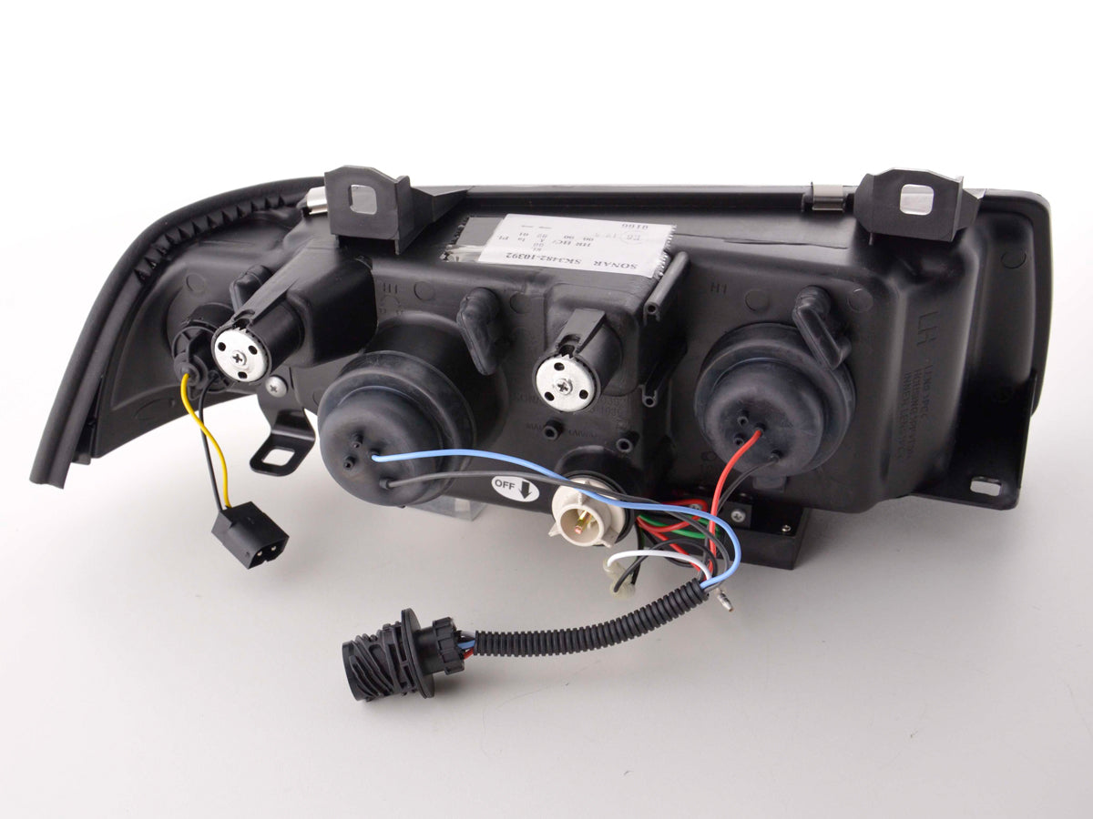 Scheinwerfer Set Daylight LED Tagfahrlicht BMW 3er E36 Coupe Bj. 92-99 schwarz