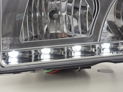 Scheinwerfer Set Daylight LED Tagfahrlicht BMW 3er E36 Limousine Bj. 92-98 chrom