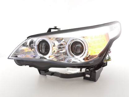 Scheinwerfer Set Xenon Angel Eyes LED BMW 5er E60/E61 Bj. 05-07 chrom