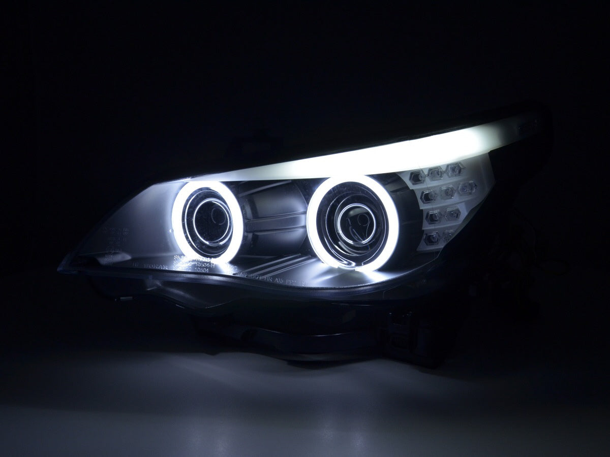 LED Angel Eyes Scheinwerfer BMW 5er E60 inkl. E-Prüfzeichen