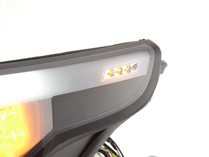 Scheinwerfer Set Xenon Angel Eyes CCFL BMW 5er E60/E61 Bj. 03-04 schwarz für Rechtslenker