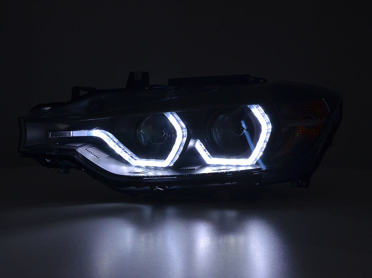 Scheinwerfer Set Daylight LED Tagfahrlicht BMW 3er F30/F31 Limo/Touring Bj. 11-15 schwarz