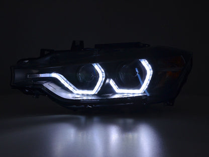 Scheinwerfer Set Daylight LED Tagfahrlicht BMW 3er F30/F31 Limo/Touring Bj. 11-15 schwarz
