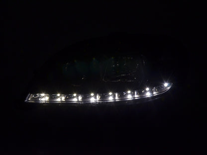 Scheinwerfer Set Daylight LED TFL-Optik Citroen Saxo Bj. 00-02 schwarz