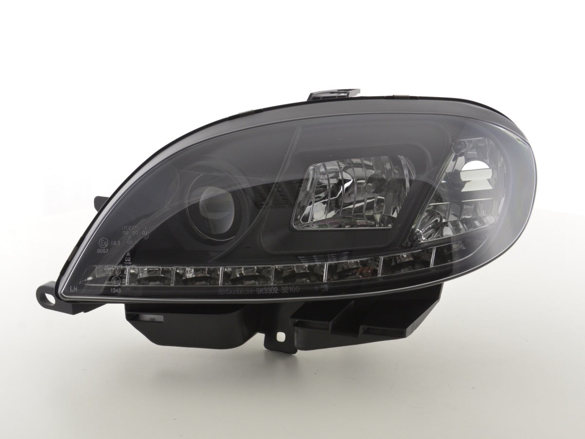 Scheinwerfer Set Daylight LED TFL-Optik Citroen Saxo Bj. 00-02 schwarz