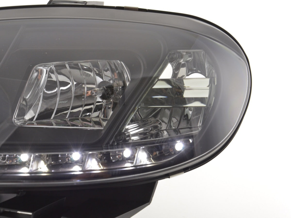 Scheinwerfer Set Daylight LED TFL-Optik Citroen Saxo Bj. 00-02 schwarz