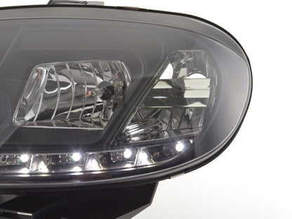 Scheinwerfer Set Daylight LED TFL-Optik Citroen Saxo Bj. 00-02 schwarz