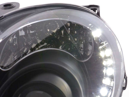 Scheinwerfer Set Daylight LED TFL-Optik Fiat 500  07- schwarz