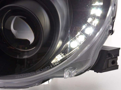 Scheinwerfer Set Daylight LED TFL-Optik Fiat 500  07- schwarz