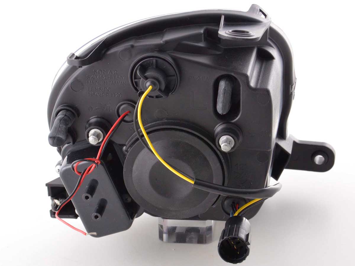 Scheinwerfer Set Daylight LED TFL-Optik Fiat 500  07- schwarz