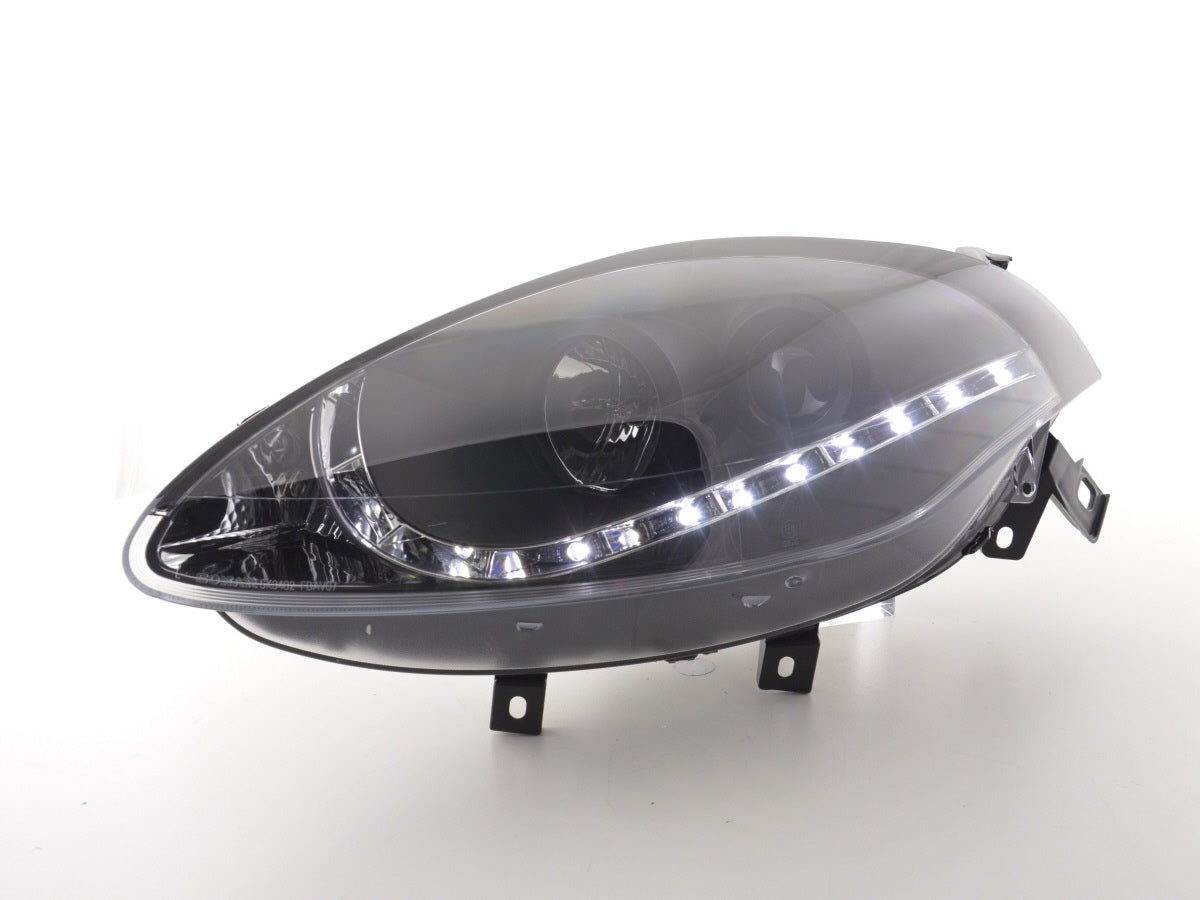 Scheinwerfer Set Daylight LED TFL-Optik Fiat Bravo Typ 198  07- schwarz