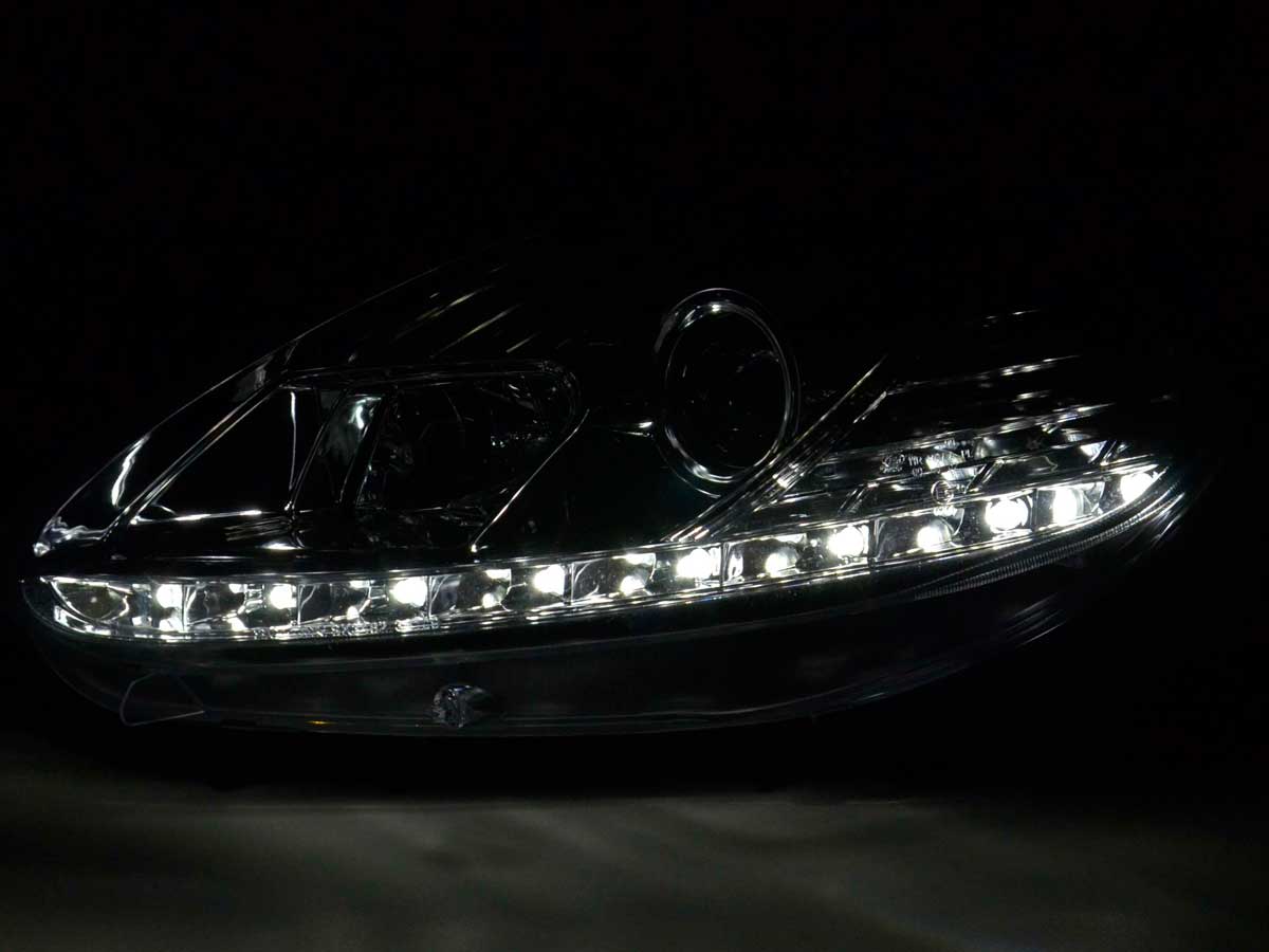 Scheinwerfer Set Daylight LED Tagfahrlicht Fiat Punto Evo Bj. 09- chrom