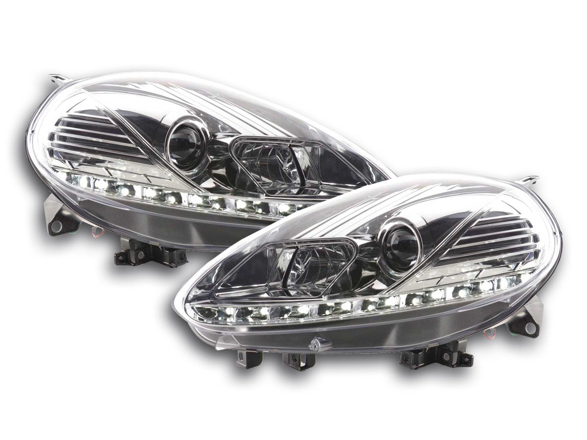 Scheinwerfer Set Daylight LED Tagfahrlicht Fiat Punto Evo Bj. 09- chrom