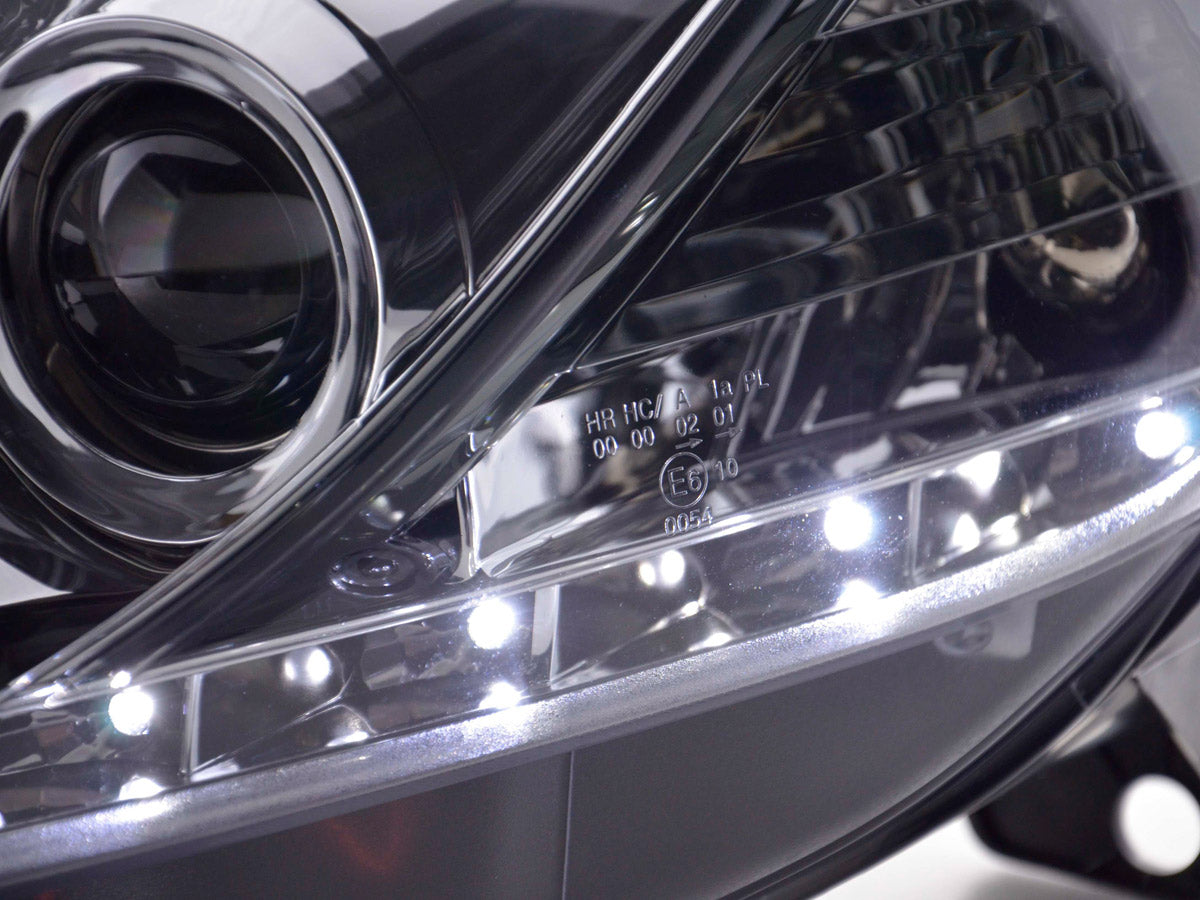 Scheinwerfer Set Daylight LED TFL-Optik Fiat Grande Punto Typ 199 Bj. 08- chrom