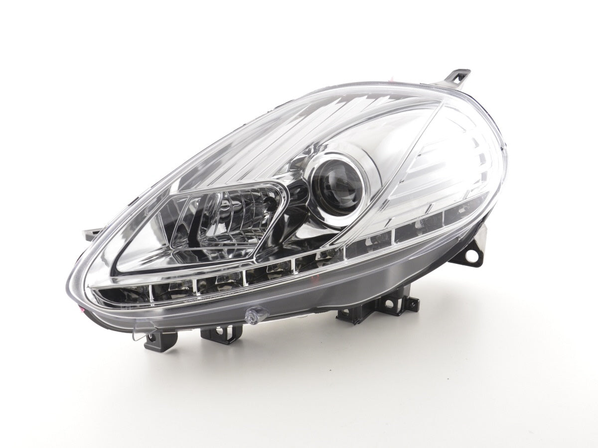 Scheinwerfer Set Daylight LED Tagfahrlicht Fiat Punto Evo Bj. 09-11 chrom