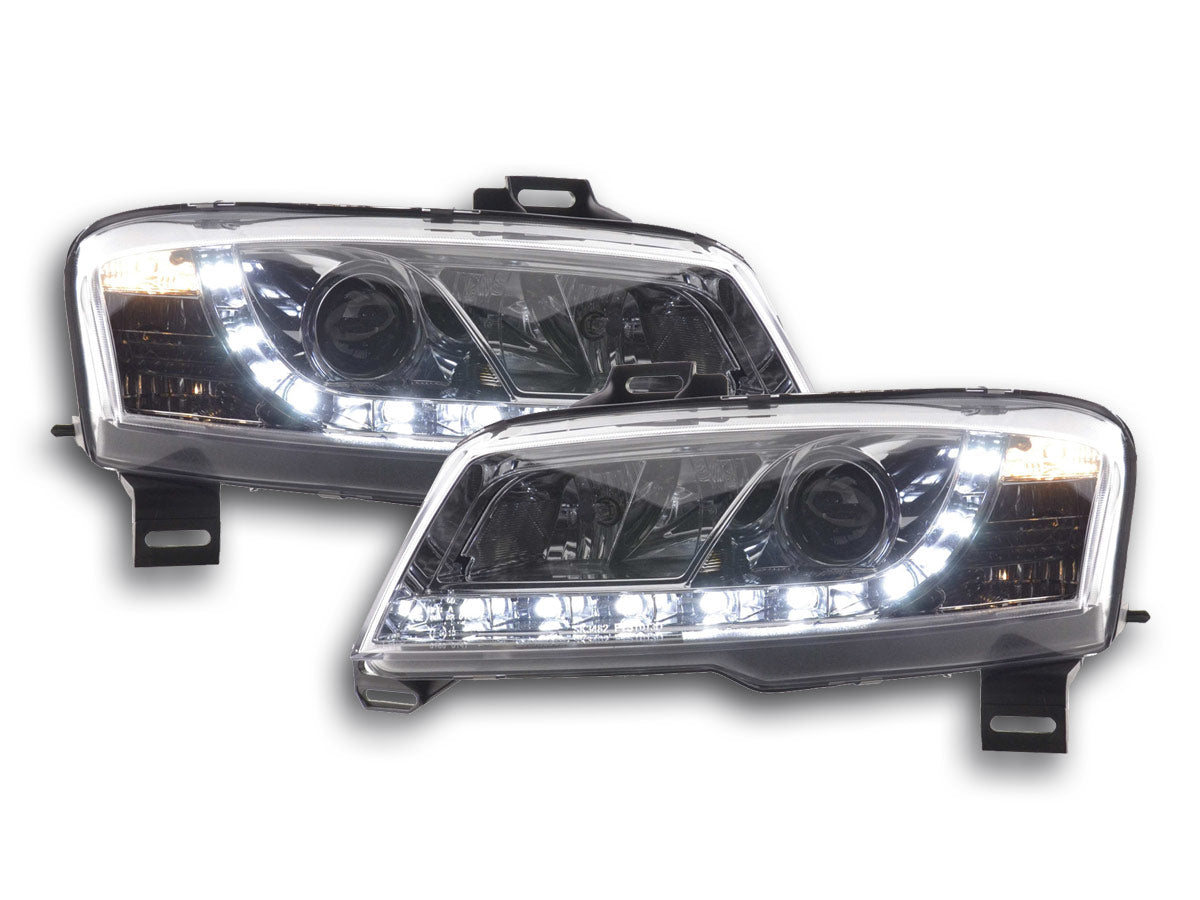 Scheinwerfer Set Daylight LED Tagfahrlicht Fiat Stilo Bj. 01-06 chrom