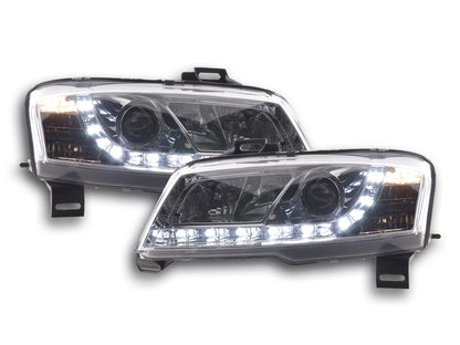 Scheinwerfer Set Daylight LED Tagfahrlicht Fiat Stilo Bj. 01-06 chrom