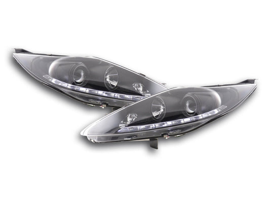 Scheinwerfer Set Daylight LED TFL-Optik Ford Fiesta  08-12 schwarz