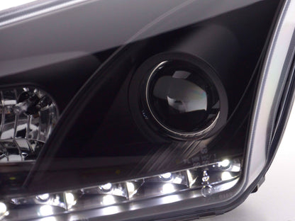 Scheinwerfer Set Daylight LED TFL-Optik Ford Focus 4/5-trg. Bj. 05-08 schwarz