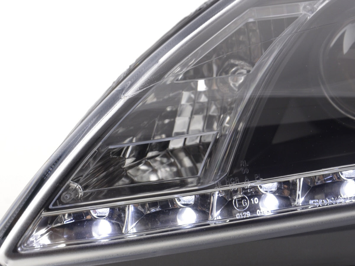 Scheinwerfer Set Daylight LED TFL-Optik Ford Focus 3/5-trg. Bj. 08- schwarz
