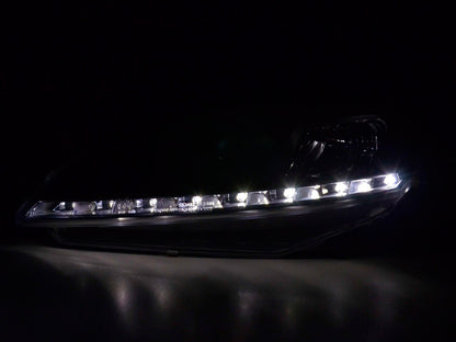 Scheinwerfer Set Daylight LED TFL-Optik Ford Focus 3/5-trg. Bj. 08- schwarz
