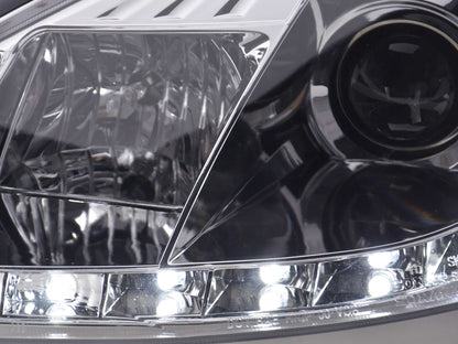 Scheinwerfer Set Daylight LED Tagfahrlicht Ford Focus 1 C170 chrom