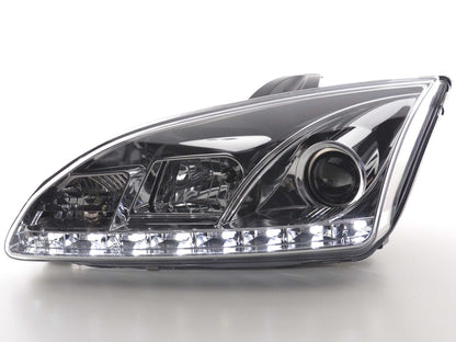Scheinwerfer Set Daylight LED Tagfahrlicht Ford Focus 2 C307 chrom