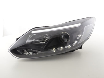 Scheinwerfer Set Daylight LED TFL-Optik Ford Focus 3 Bj. 2010- schwarz
