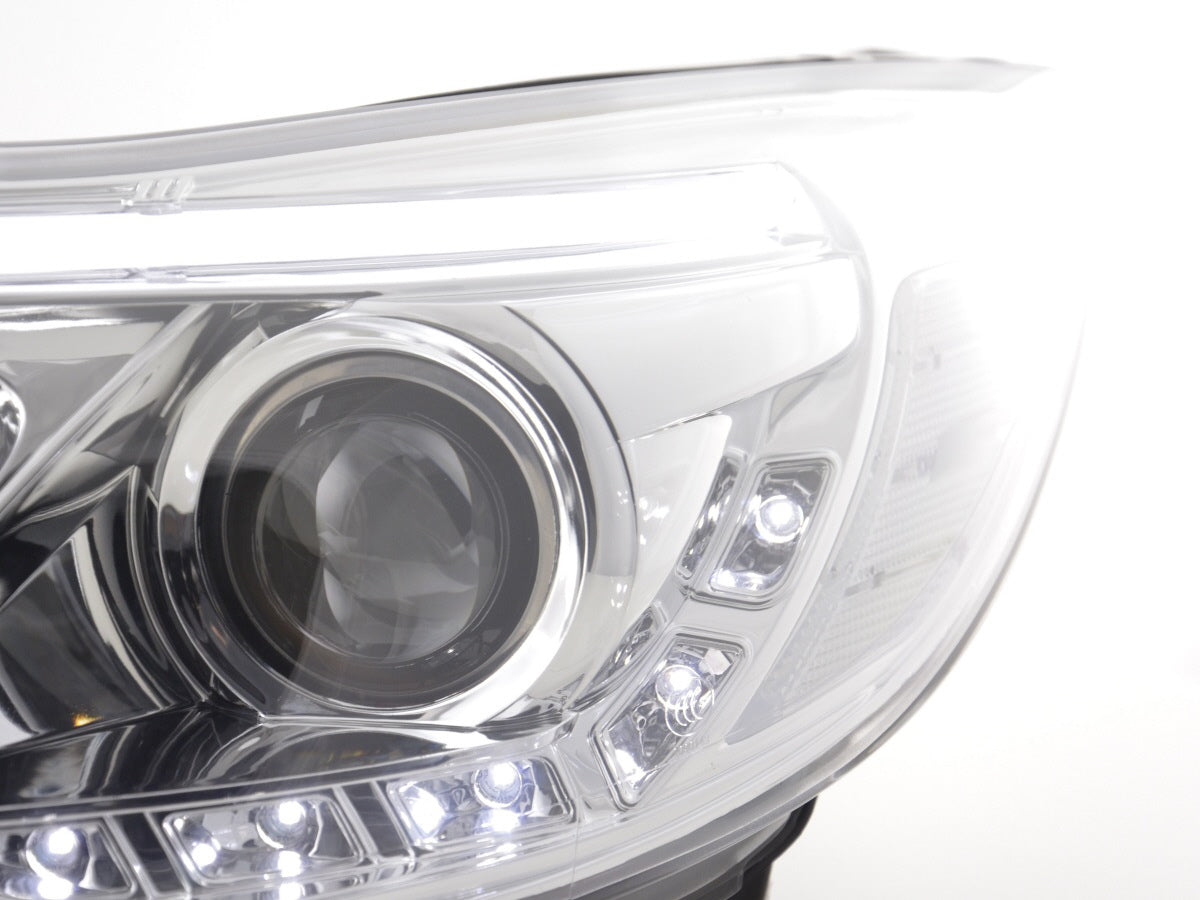 Scheinwerfer Set Daylight LED TFL-Optik Ford Focus 3 Bj. 2010- chrom