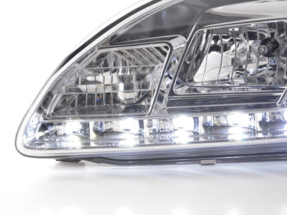Scheinwerfer Set Daylight LED TFL-Optik Ford Focus 4/5-trg. Bj. 05-08 chrom für Rechtslenker