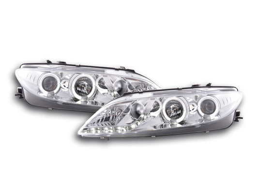 Scheinwerfer Set Daylight LED TFL-Optik Mazda 6 Limo Bj. 02-07 chrom