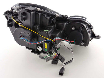 Scheinwerfer Set Daylight LED TFL-Optik Mercedes E-Klasse 211 Bj. 02-06 schwarz