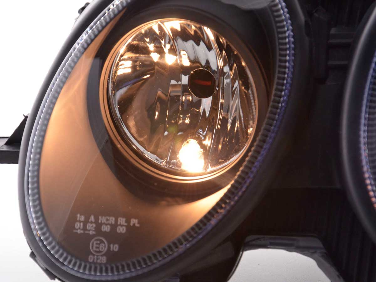 Scheinwerfer Set Daylight LED TFL-Optik Mercedes E-Klasse Typ W211 Bj. 02-06 schwarz
